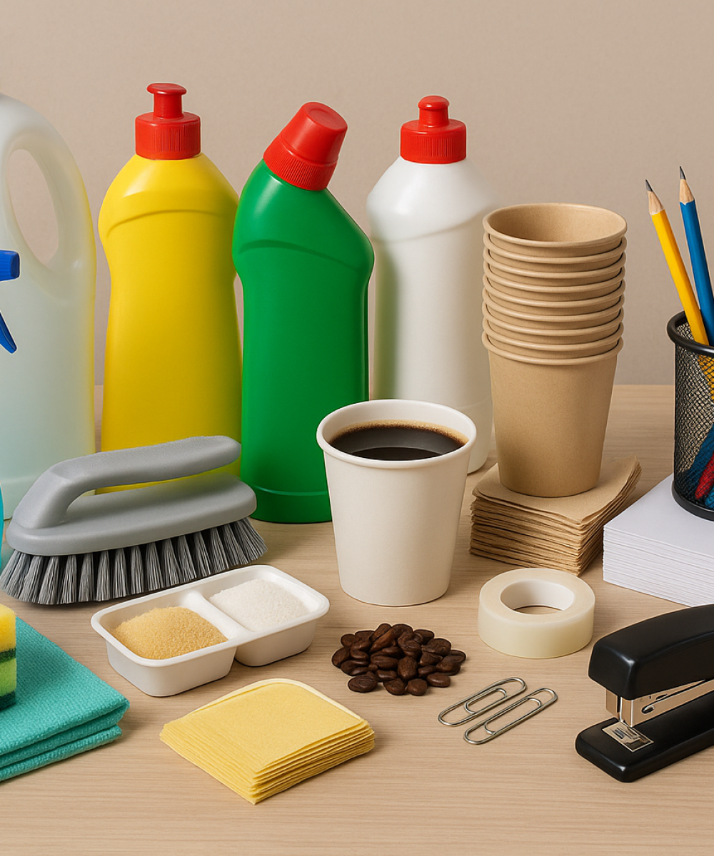 Insumos de aseo, cafetería y papelería